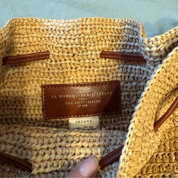 Sezane FARROW RAFFIA Bucket bag - Picture 4 of 8